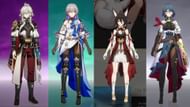 Image showing Jing Yuan's glass-canon team (Image via HoYoverse)